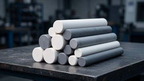 Raw ceramic material rods used for precision machining applications