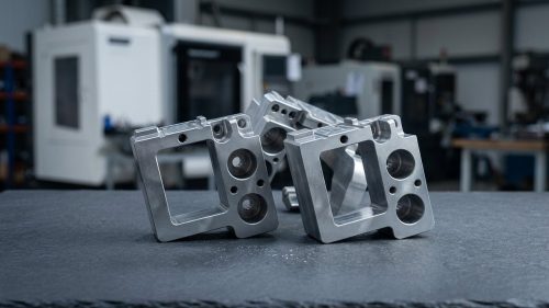 Machined aluminum bracket illustrating yield strength of aluminum alloys
