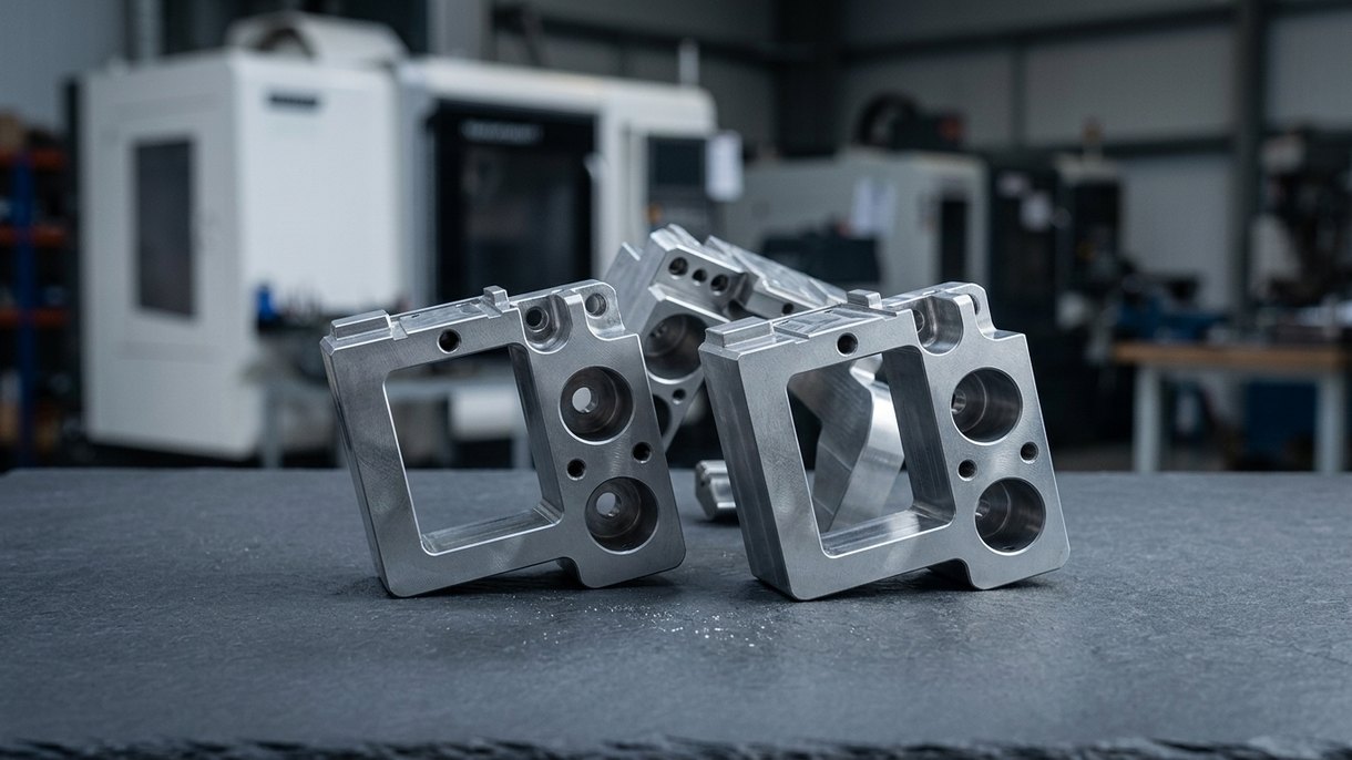 Machined aluminum bracket illustrating yield strength of aluminum alloys
