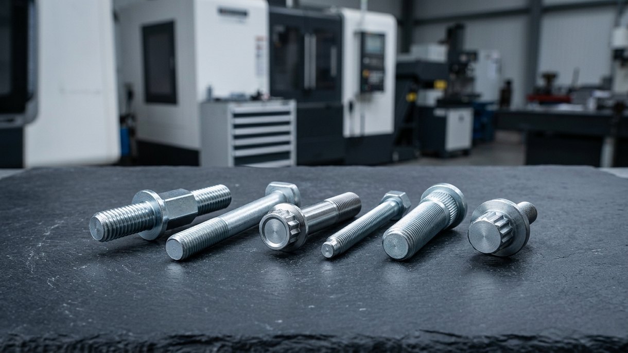Zinc-plated steel fasteners illustrating zinc density in cnc machined parts